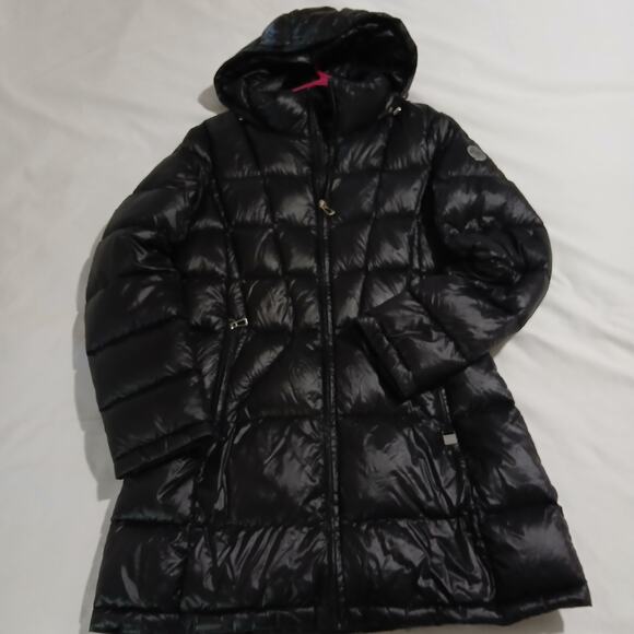 Calvin Klein Packable Lightweight Premium Down Medium Black Quilted Puffer Coat - Picture 1 of 16